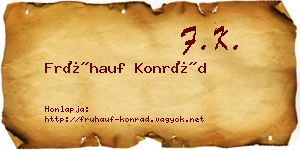 Frühauf Konrád névjegykártya