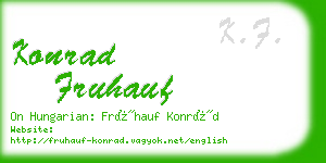 konrad fruhauf business card